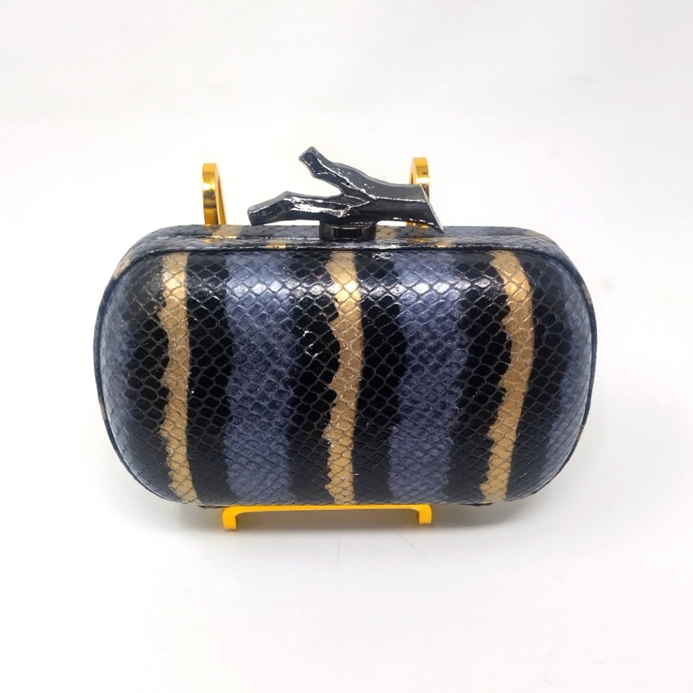 Diane Von Furstenberg Python Leather Clutch